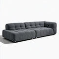 Modułowa sofa narożna w kształcie L z lewostronnym szezlongiem, grafitowa, 330 × 170 × 75 cm