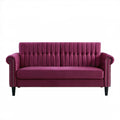 Dwuosobowa sofa aksamitna bordowa 140 x 84 x 96 cm