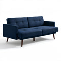Sofa 2-osobowa w stylu skandynawskim, granatowa, 180 × 84 × 86 cm