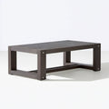 Prostokątny stolik kawowy aluminiowy ciemnobrązowy 100 x 60 x 45 cm