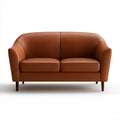 Dwuosobowa sofa ze skóry PU koniakowa 170 x 85 x 82 cm